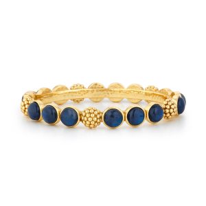 Berry Gem Hinged Bangle - Blue Labradorite