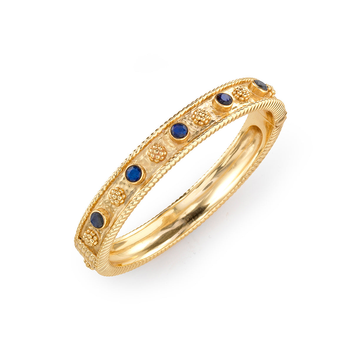 Berry Gem Classic Hinged Bangle - Blue Labradorite - Image 3