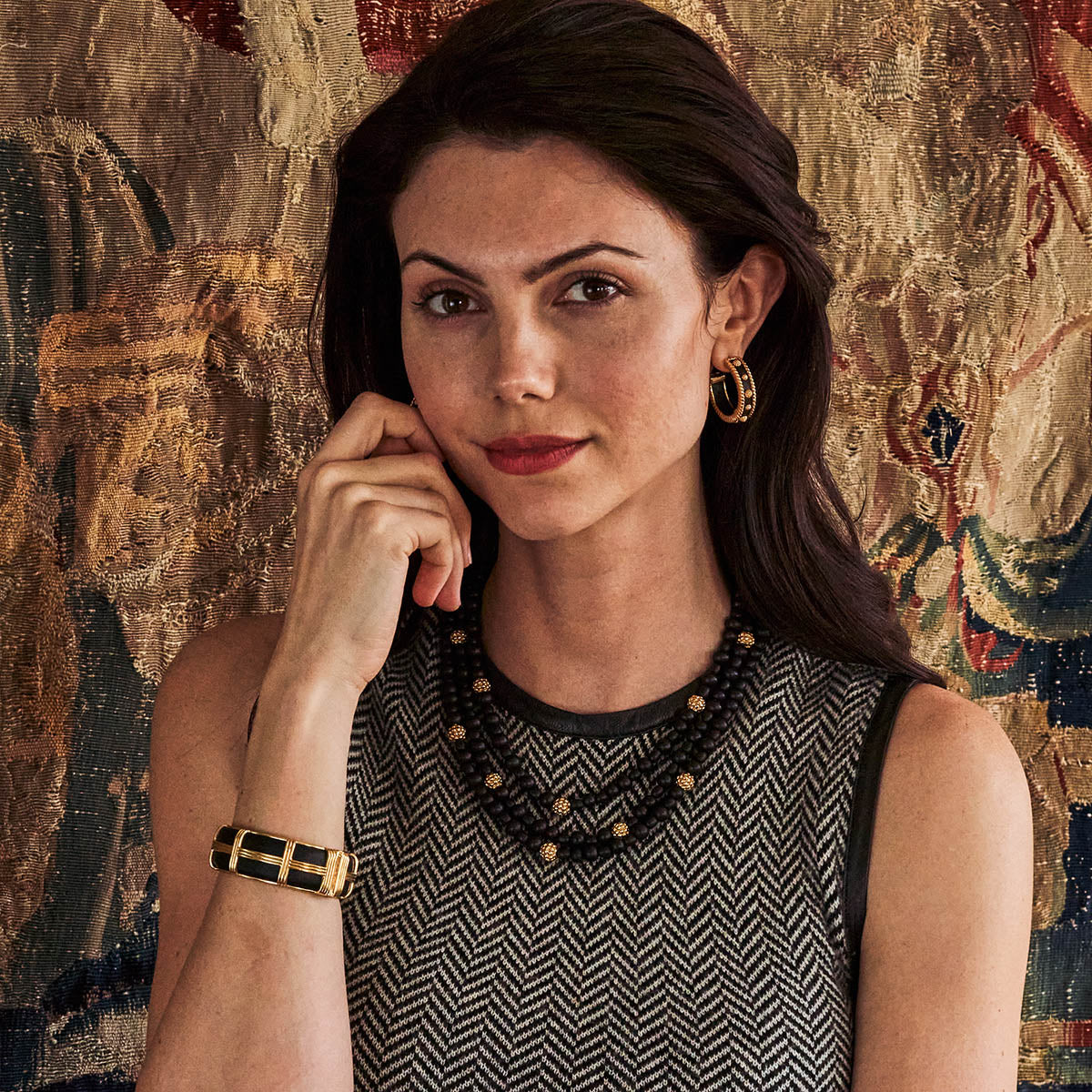 Berry 3-Strand Necklace. 18+2 - Ebony - Image 4