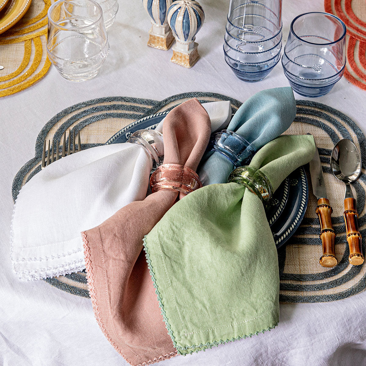 Provence Napkin Ring Set/4 - Blush - Image 7