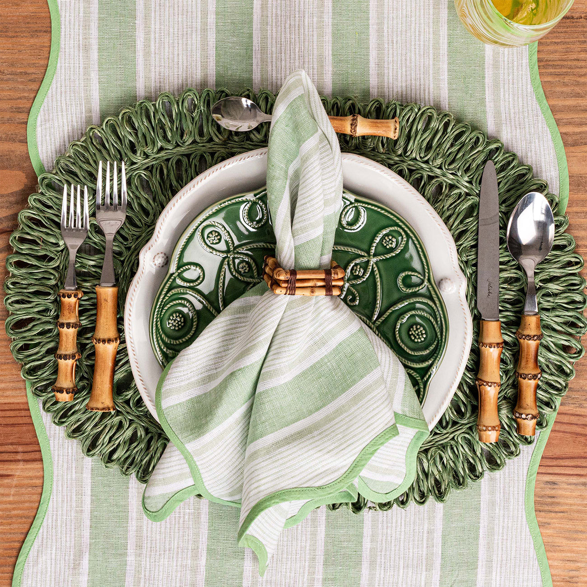 Straw Loop Oval Placemat - Seagrass - Image 2