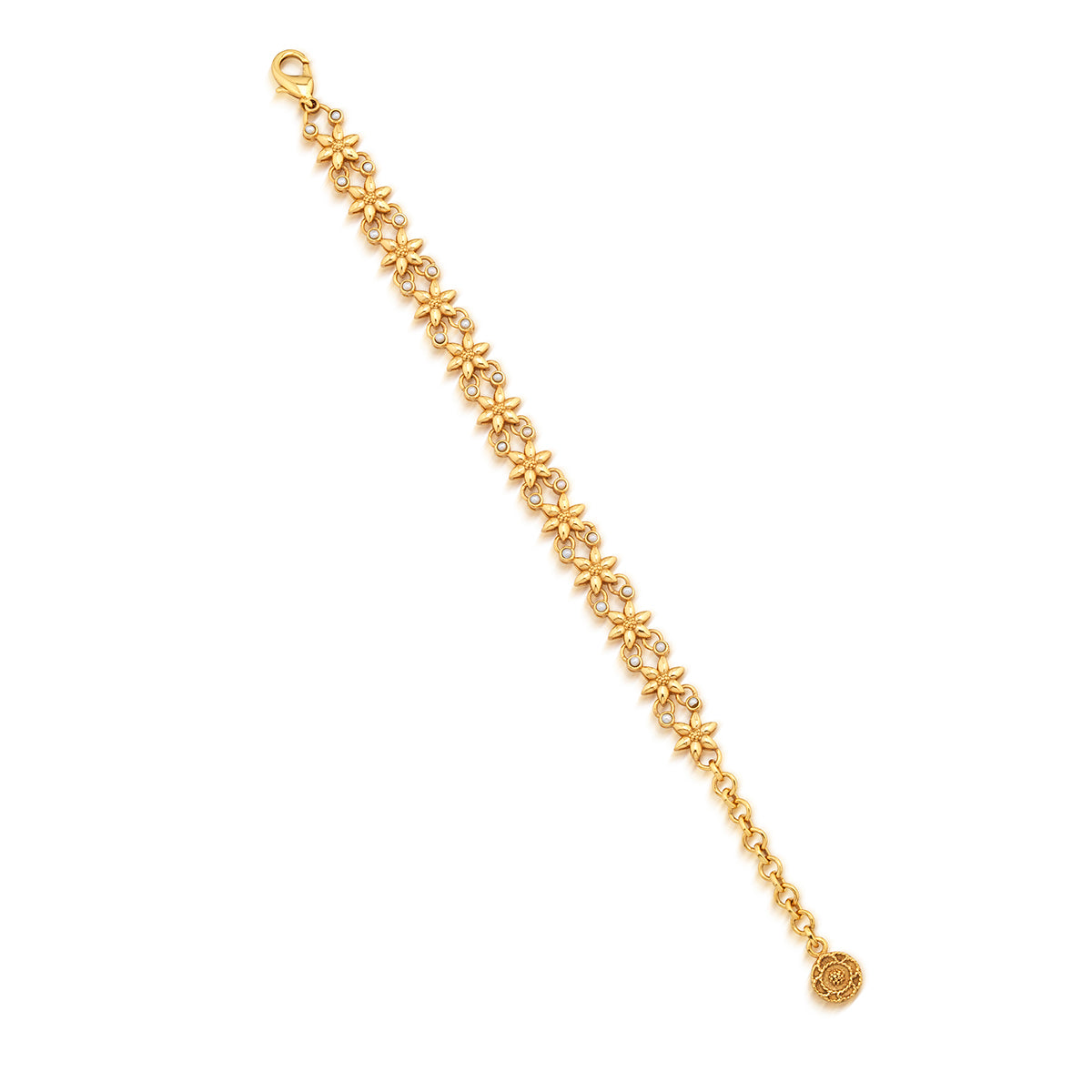 Jasmine Bracelet. 7+2 - Pearl White - Image 3