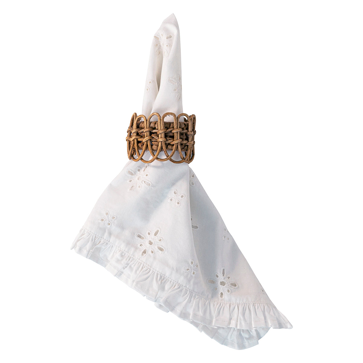Eyelet Napkin - White - Image 2