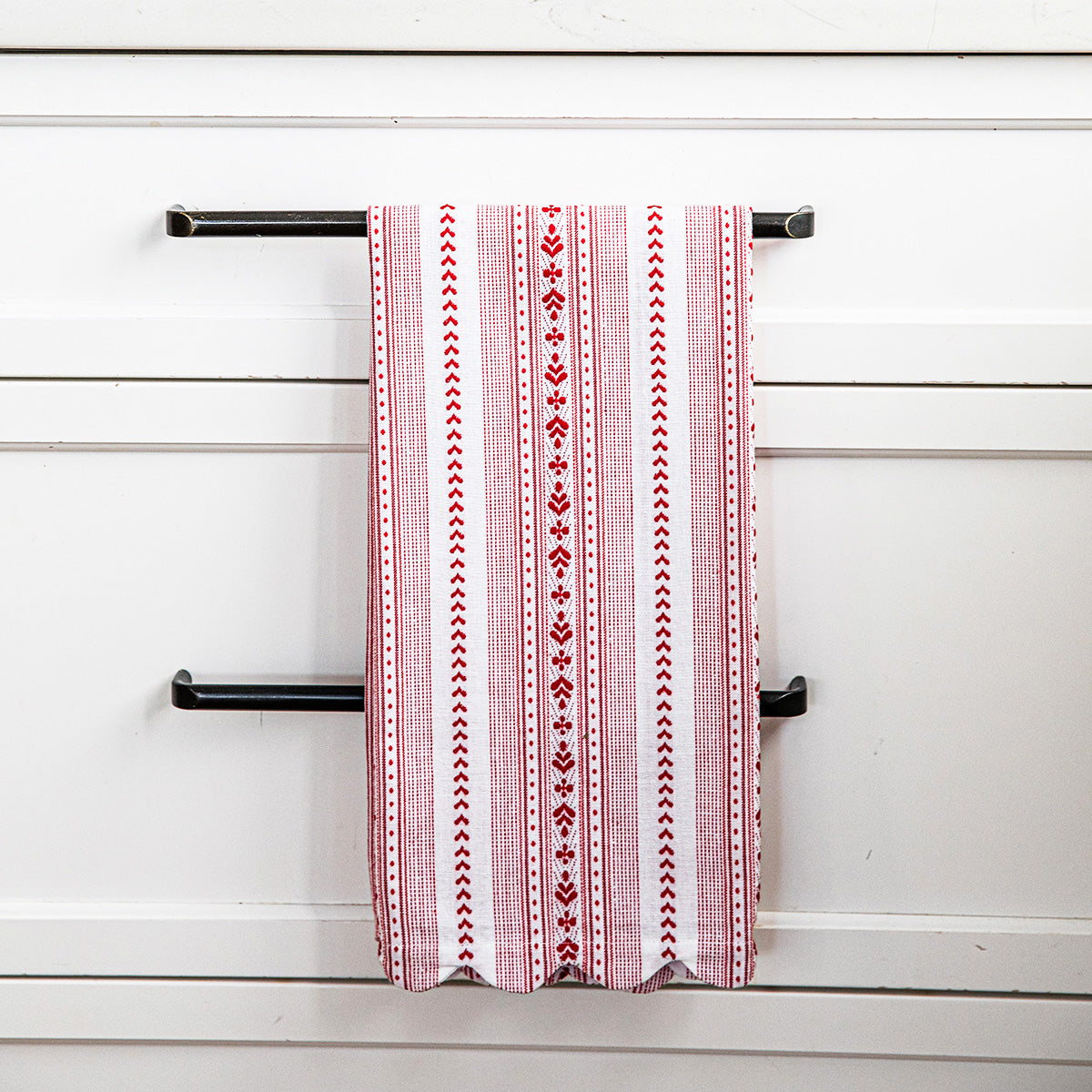 Villa Stripe Kitchen Towel Set/2 - Red - Image 3