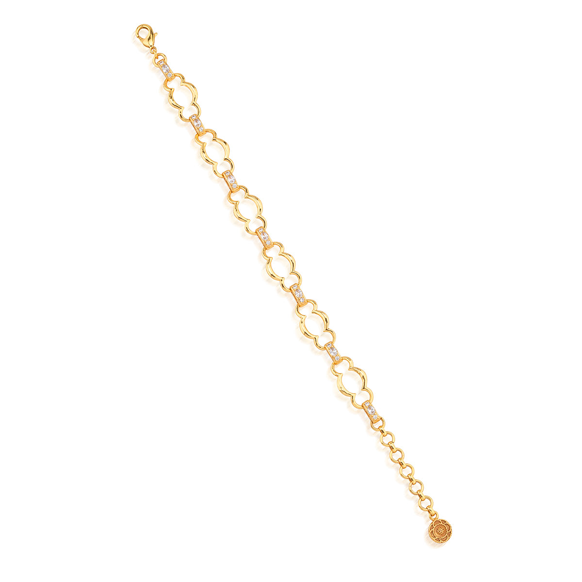 Maharani Grande Chain Bracelet. 7.5+2 - Clear Cubic Zirconia - Image 3