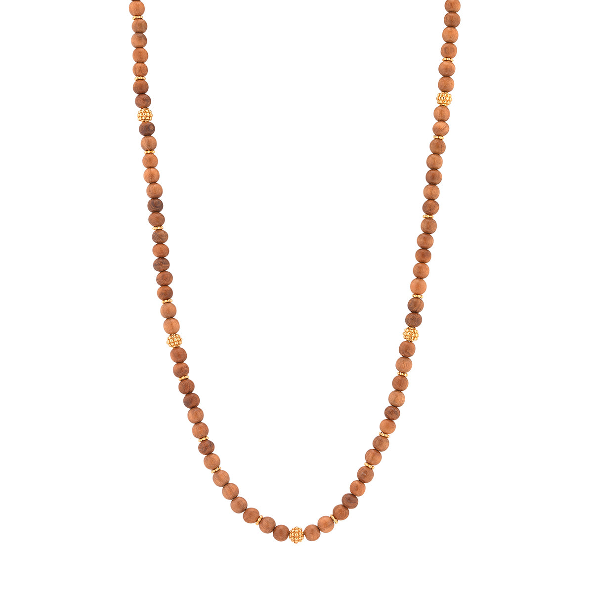 Berry Single Strand Beads Necklace. 32 - Teak