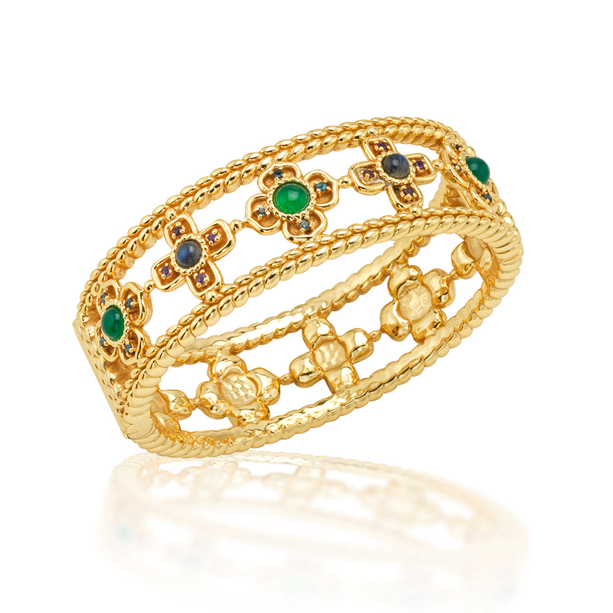 Contessa Hinged Bangle. S/M - Multi - Image 3