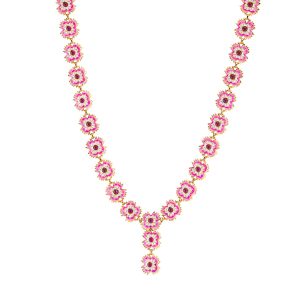 Dianthus Convertible Necklace. 16+2 - Pink