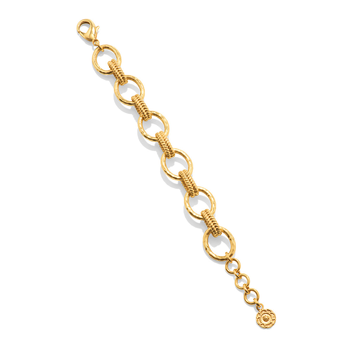 Cleopatra Regal Link Bracelet. 7+1.5 - Gold - Image 3