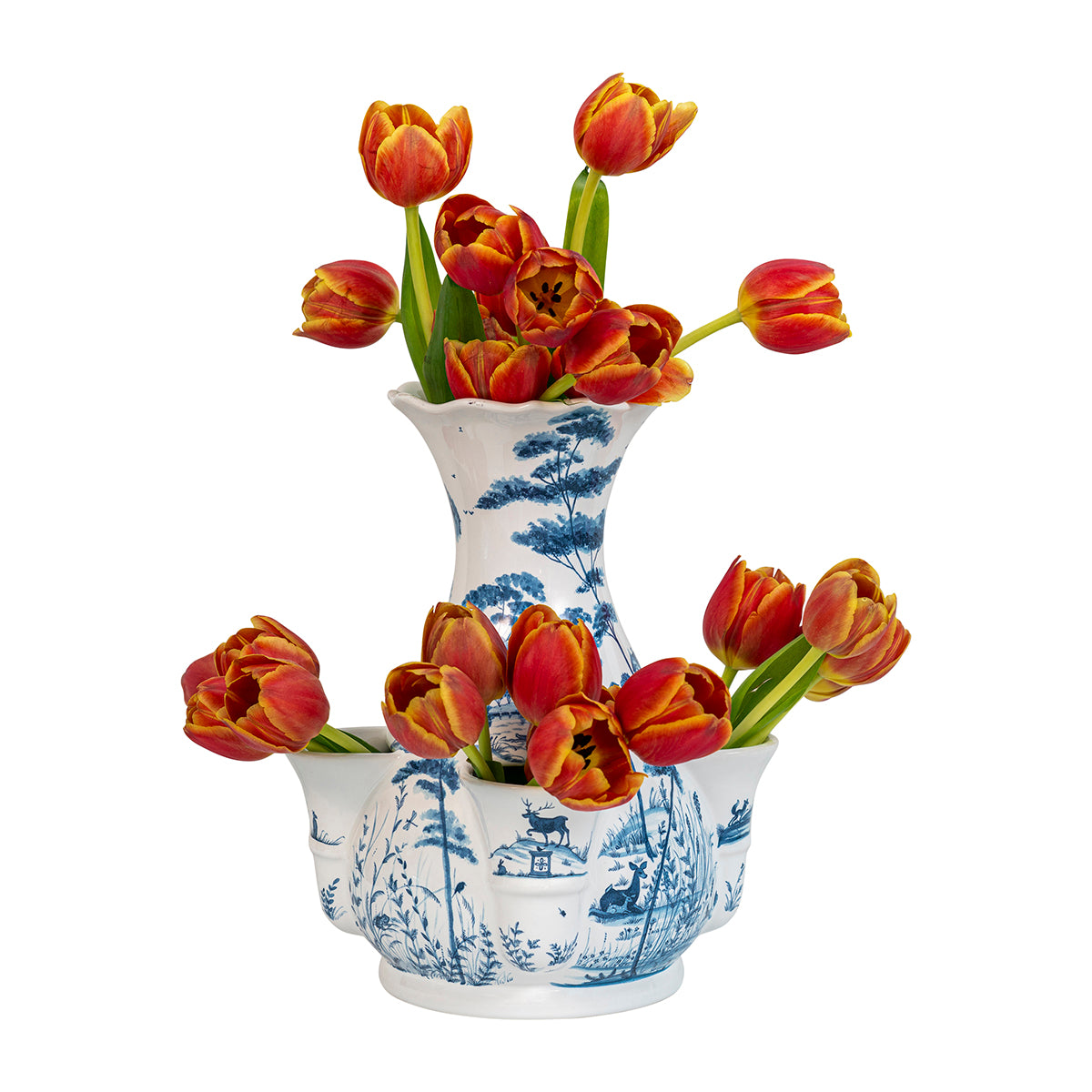 Country Estate 11.5 Tulipiere Vase - Delft Blue - Image 2