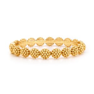 Berry Eternity Hinged Bangle - Gold