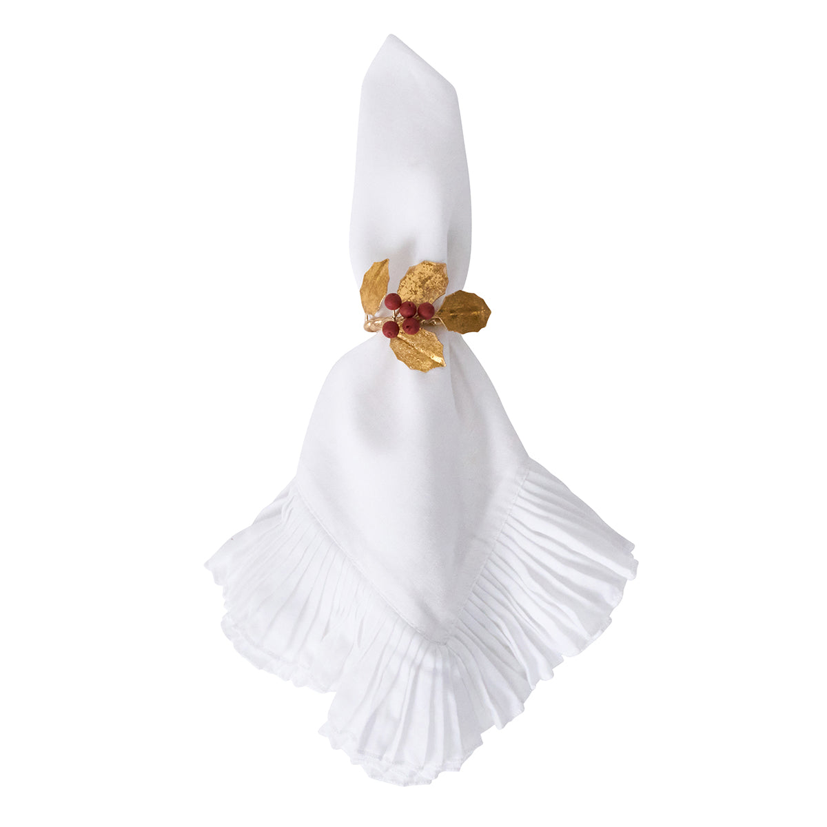 Forest Walk Holly with Berries Napkin Ring Set/4 - Multi - Image 3