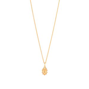 Scarab Petite Charm Necklace. 16+2 - Gold