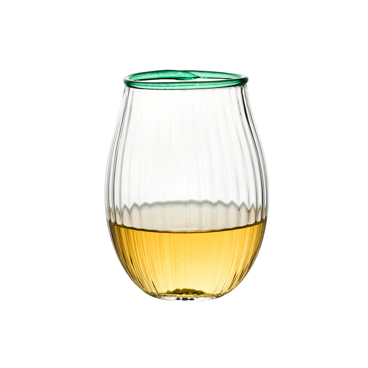 Nell Stemless Wine Glass - Watercress - Image 2