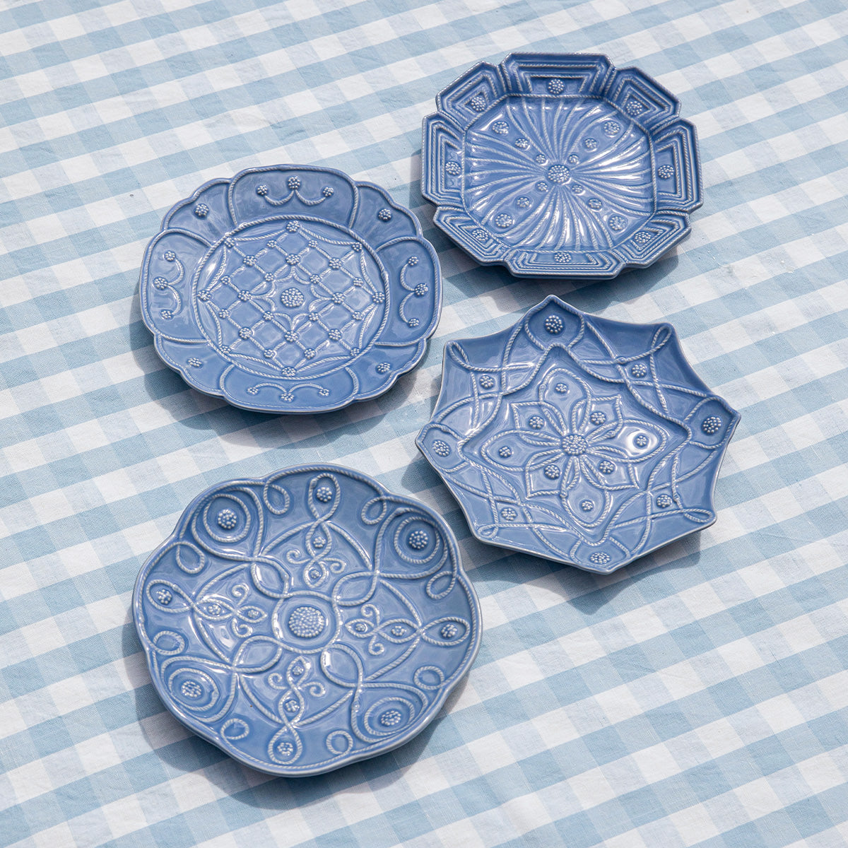 Jardins du Monde Dessert/Salad Plate Assorted Set/4 - Chambray - Image 4