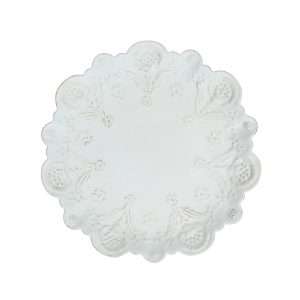 Berry & Thread Thistle Dessert/Salad Plate - Whitewash