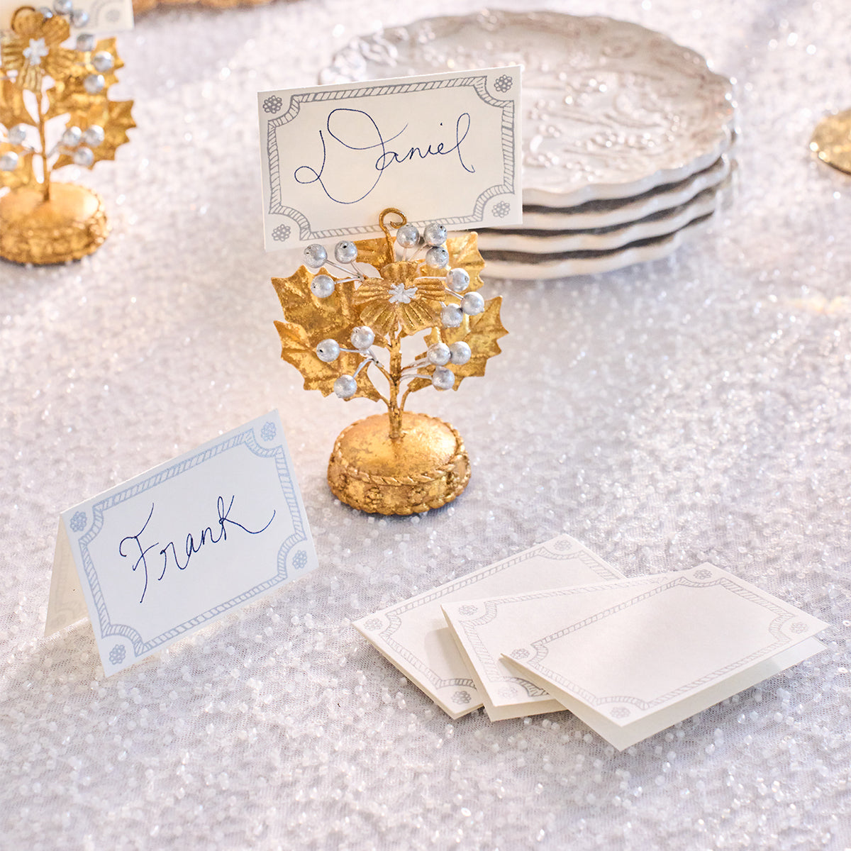 Berry & Thread Place Card Set/12 - Silver - Image 4
