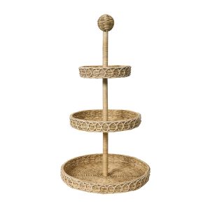 Provence Rattan 3-Tier Shelving Unit - Whitewash