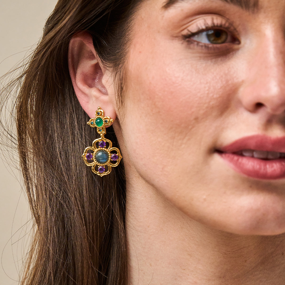 Contessa Drop Convertible Earrings - Multi - Image 3