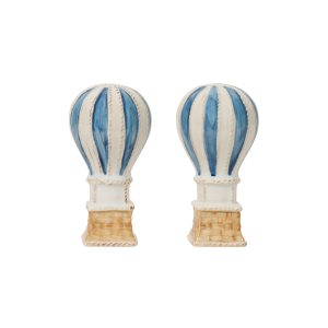 L'Amour Toujours Hot Air Balloon Salt and Pepper Shakers Set/2 - Chambray