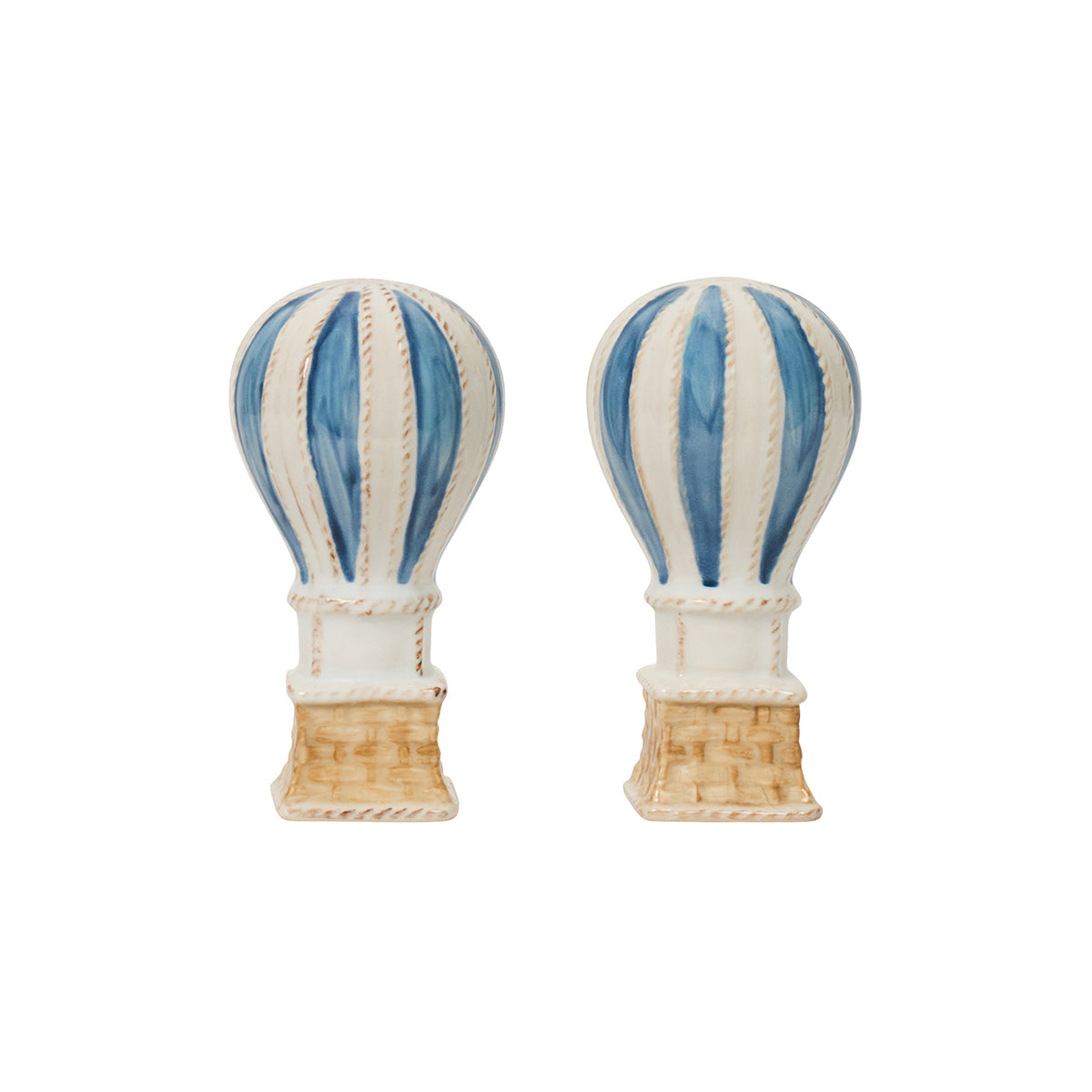 L'Amour Toujours Hot Air Balloon Salt and Pepper Shakers Set/2 - Chambray