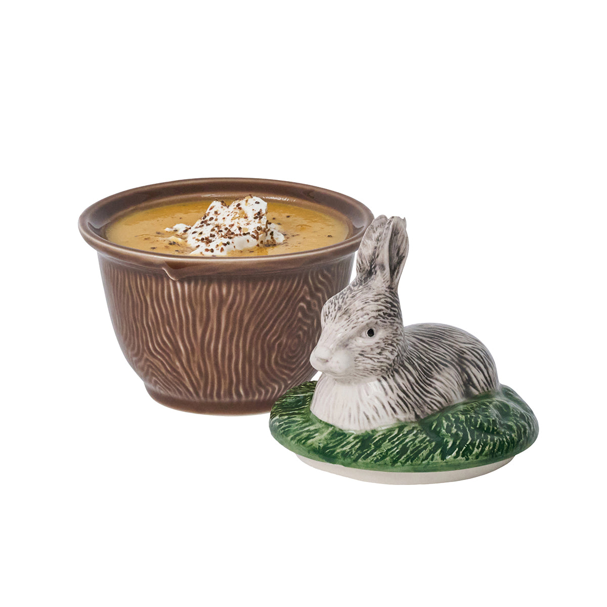 Forest Walk Rabbit Bowl with Lid - Multi - Image 2