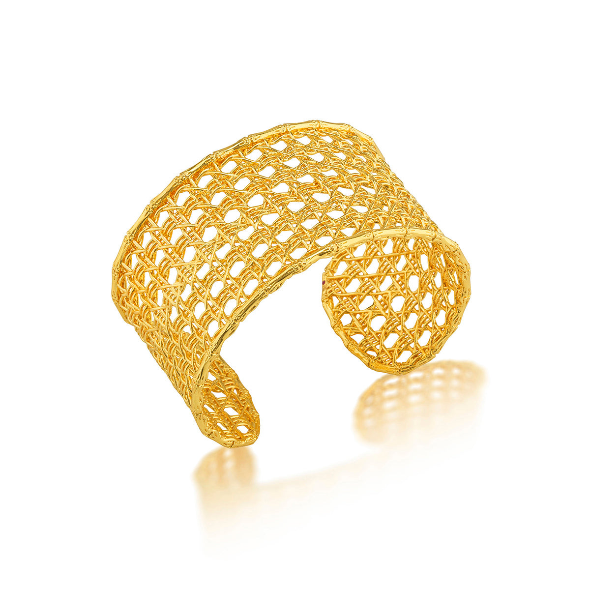 Veranda Caning Cuff - Gold - Image 3