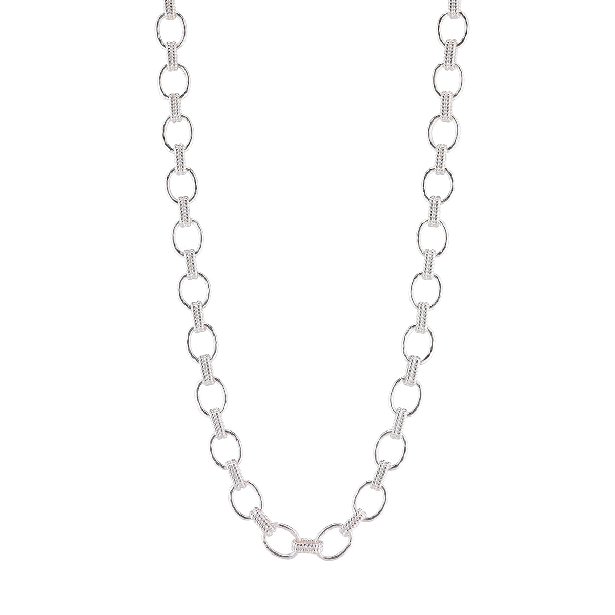 Cleopatra Small Link Necklace. 16+2 - Silver