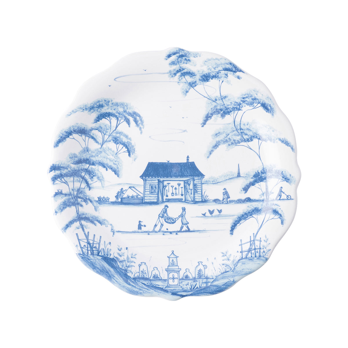 Country Estate Party Plate Assorted Set/4 - Delft Blue - Image 7