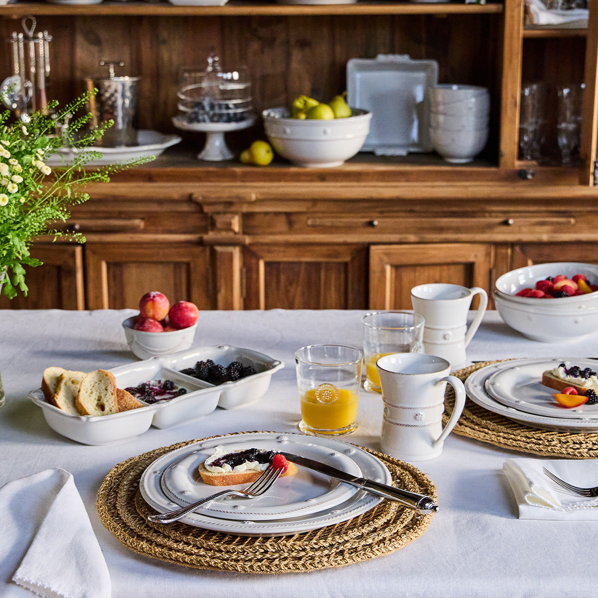 Berry & Thread Dessert/Salad Plate - Whitewash - Image 3