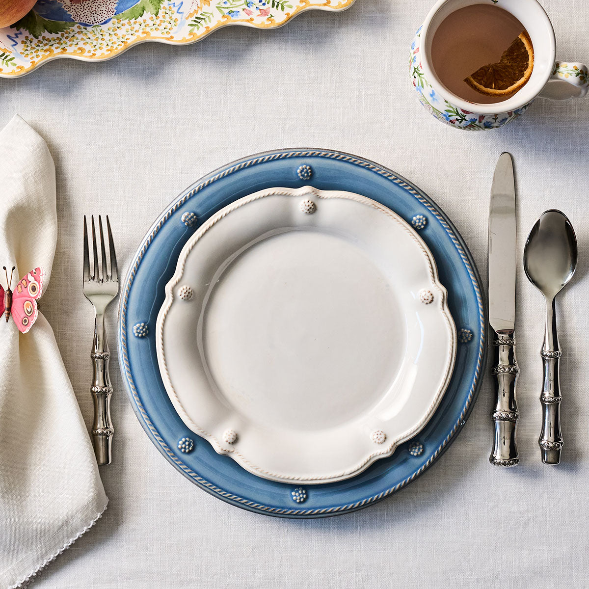 Berry & Thread Dinner Plate - Chambray - Image 4
