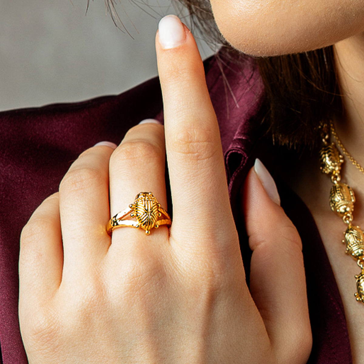 Scarab Gilded Ring - Gold - Image 2