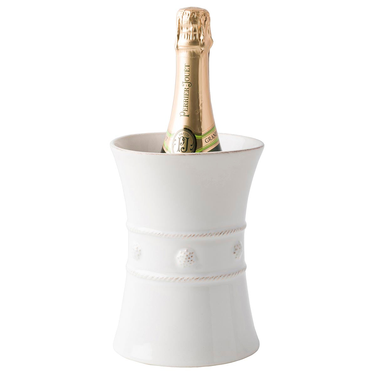 Berry & Thread Utensil Crock/Wine Cooler - Whitewash - Image 3