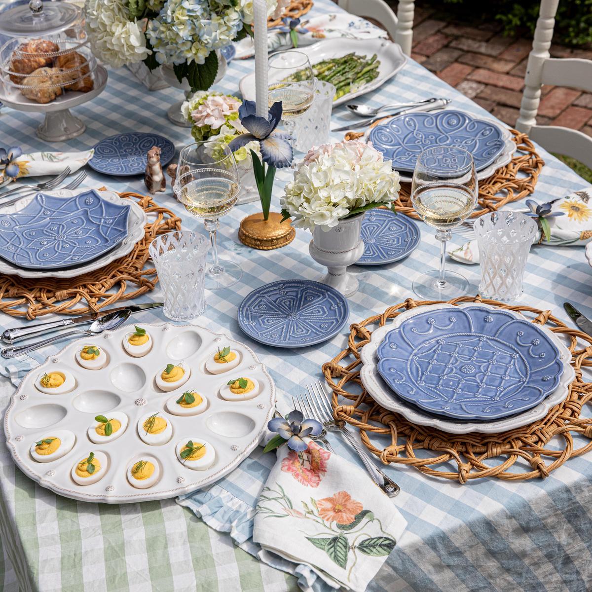 Jardins du Monde Side/Cocktail Plate Assorted Set/4 - Chambray - Image 5