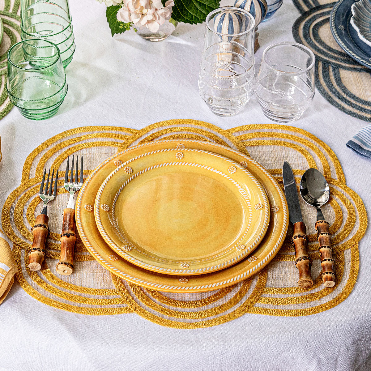 Scallop Stripe Placemat - Sunshine - Image 2