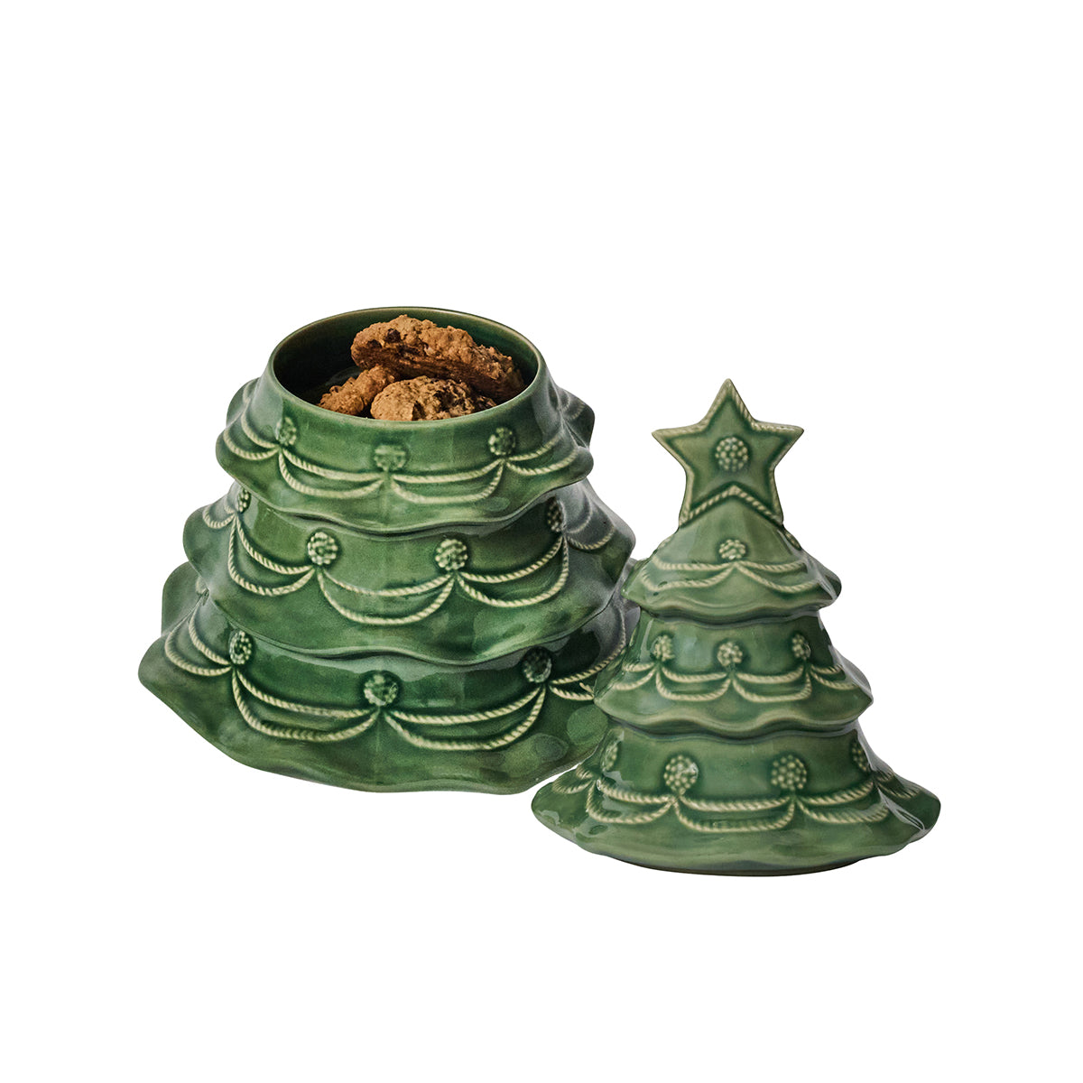 Berry & Thread Christmas Tree Cookie Jar - Basil - Image 2