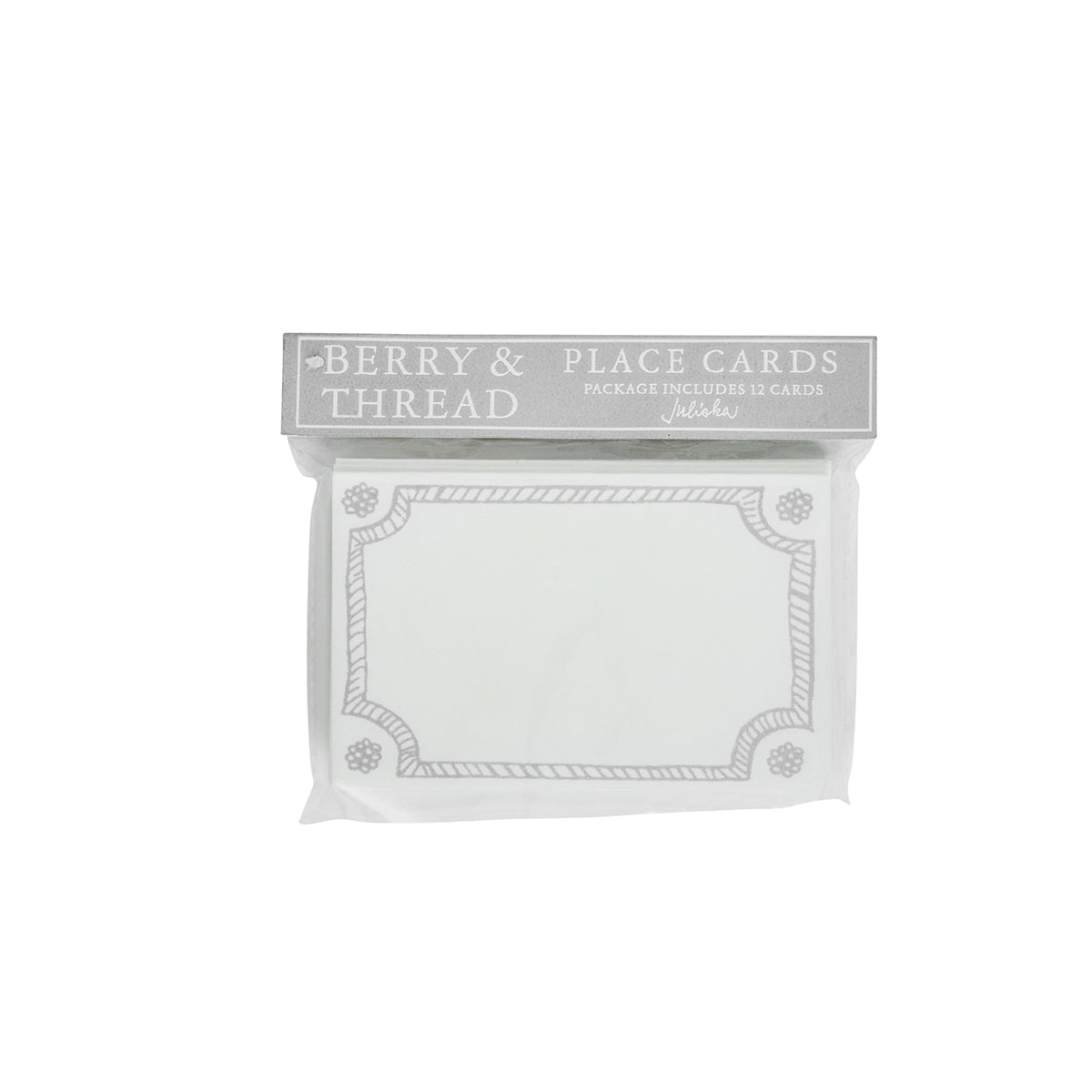 Berry & Thread Place Card Set/12 - Silver - Image 3