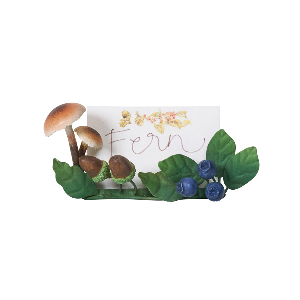 Forest Walk Mushroom & Acorn Place Card Holder Set/4 - Multi - Image 2