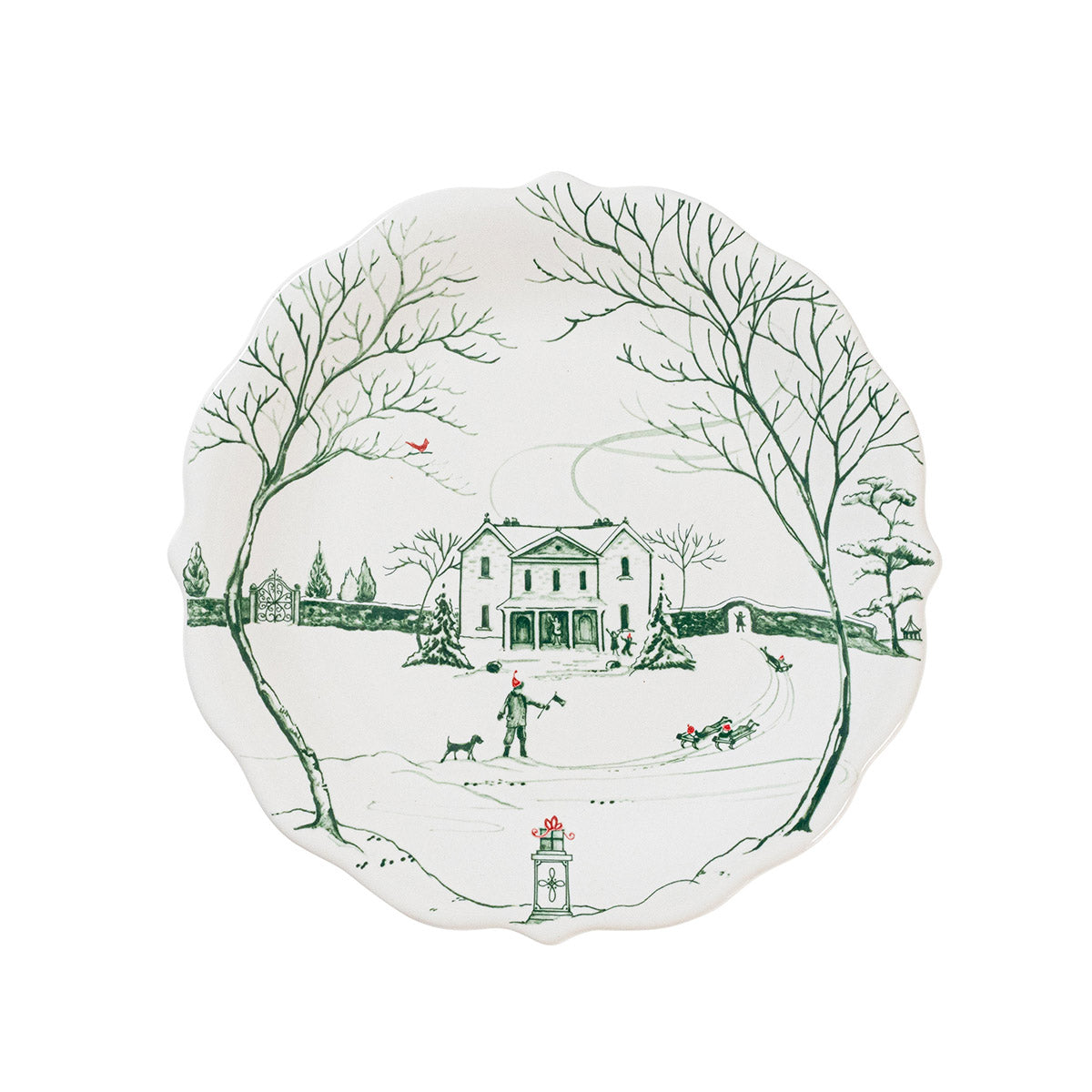 Country Estate Winter Frolic Party Plate Assorted Set/4 - Evergreen - Image 9