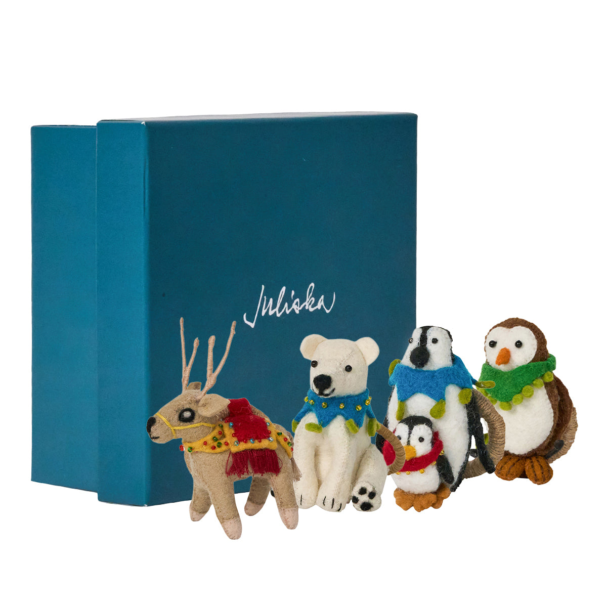 Berry & Thread North Pole Animal Napkin Ring Assorted Set/4 - Image 2