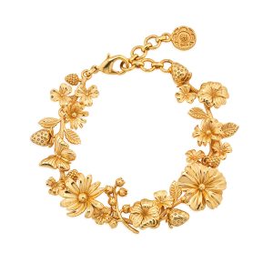 Meadow Walk Bouquet Link Bracelet - Gold