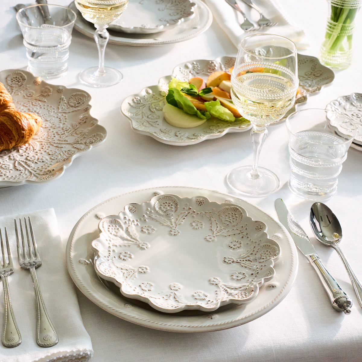 Berry & Thread Thistle Dessert/Salad Plate - Whitewash - Image 5