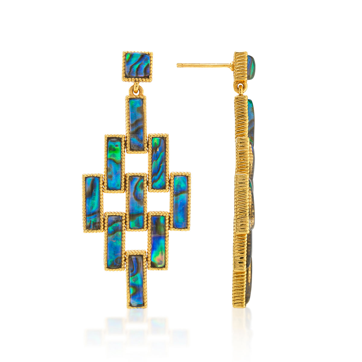 Pathway Post Drop Earrings - Abalone - Image 3