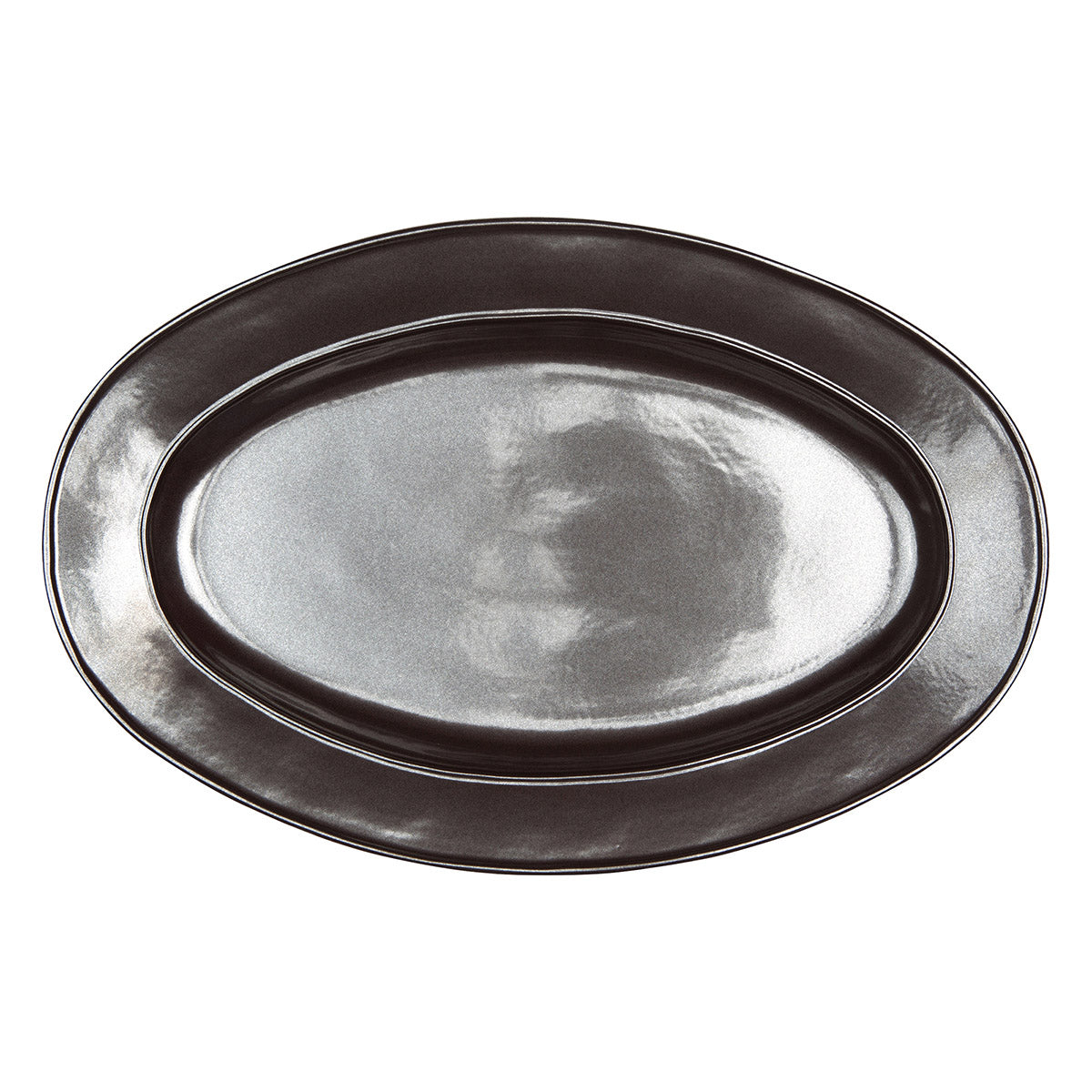 Pewter Stoneware 15 Oval Platter