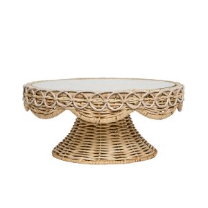 Provence Rattan Cake Stand - Whitewash