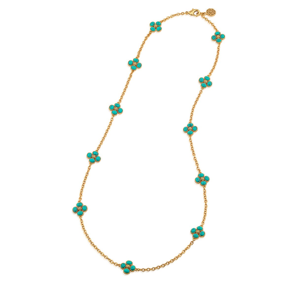 Berry Clover Double Sided Necklace. 28 - Turquoise - Image 4