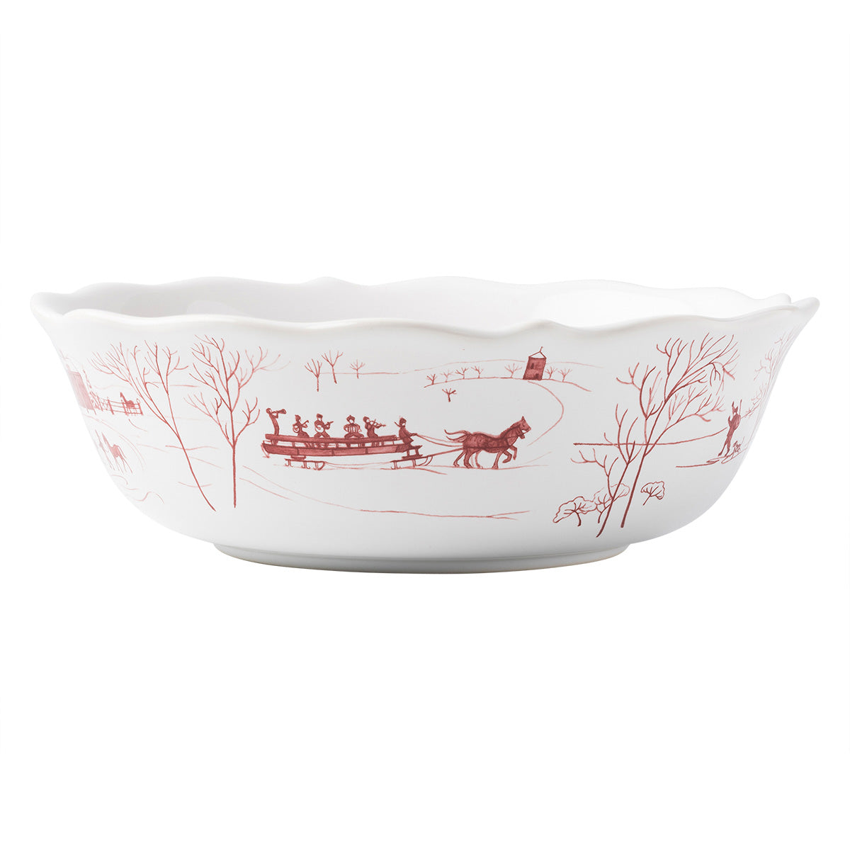 Country Estate Winter Frolic 10 Serving Bowl - Ruby - Image 4