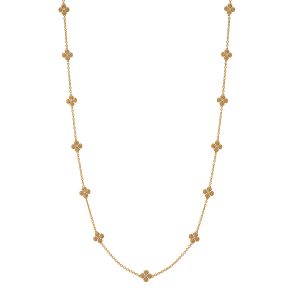 Berry Clover Double Sided Necklace. 34 - Pearl White