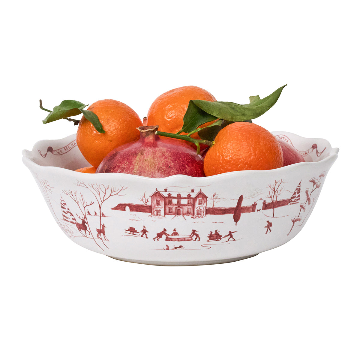 Country Estate Winter Frolic 11 Serving Bowl - Ruby - Image 2