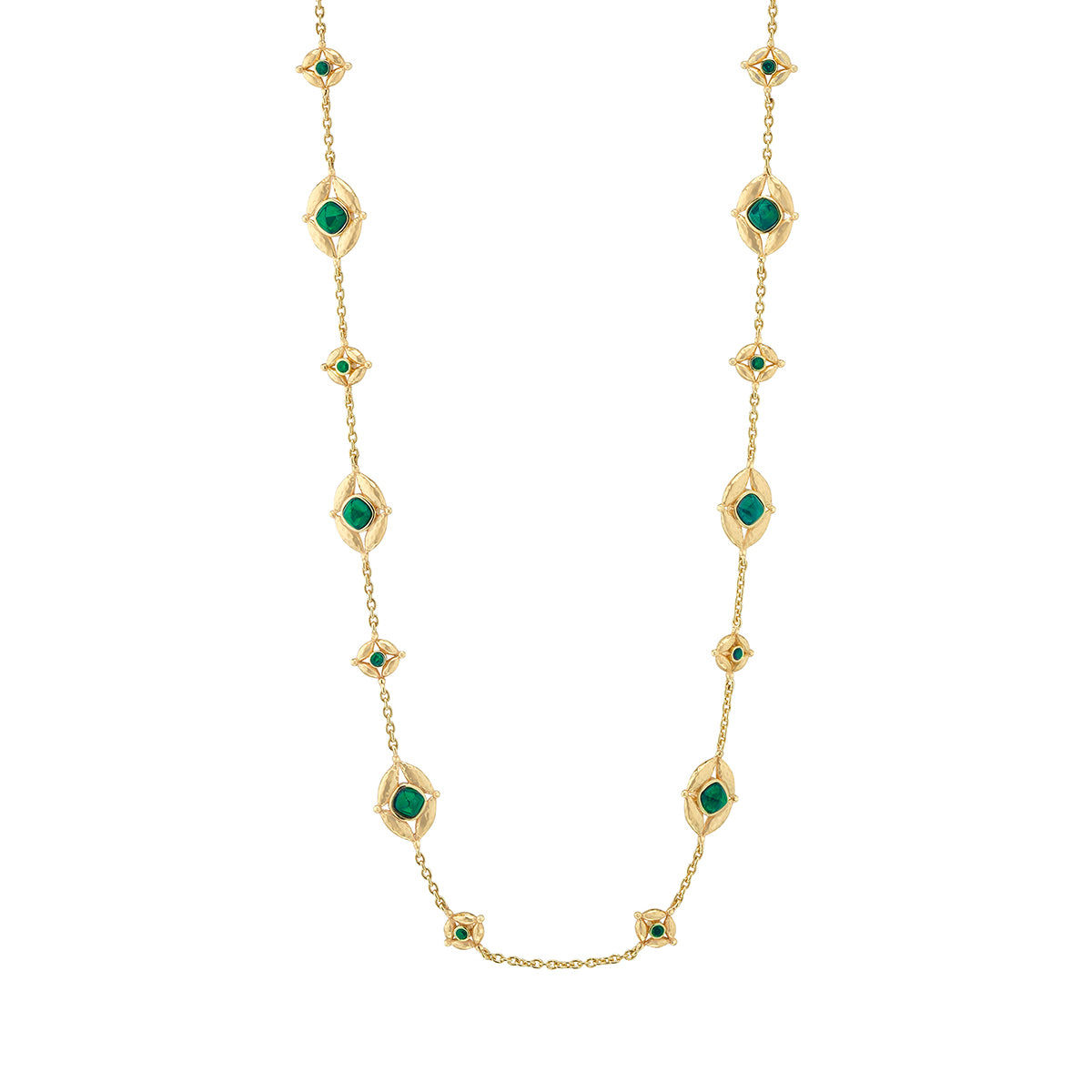 Mystic Eye Double Sided Necklace. 32 - Blue Labradorite/Green Onyx - Image 2